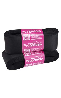 FITA DE CETIM PROGRESSO 38MM COM 10MTS PRETO