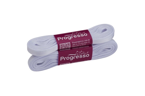 FITA DE CETIM PROGRESSO 7MM COM 10MTS BRANCO