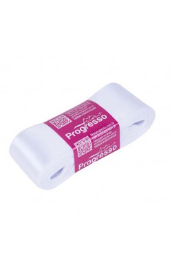 FITA DE CETIM PROGRESSO 38MM COM 10MT BRANCO