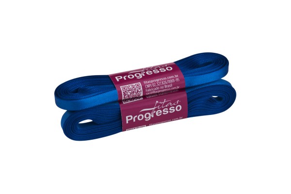 FITA DE CETIM PROGRESSO 7MM COM 10MTS AZUL ROYAL