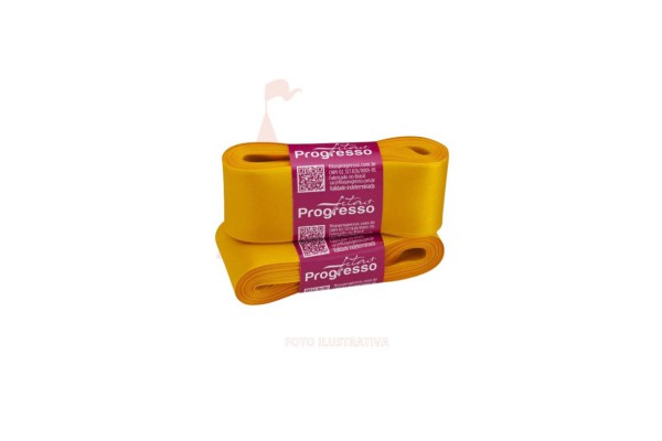 FITA DE CETIM PROGRESSO 22MM 10MTS AMARELO OURO