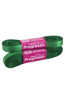FITA DE CETIM PROGRESSO 10MM COM 10MTS VERDE BANDEIRA