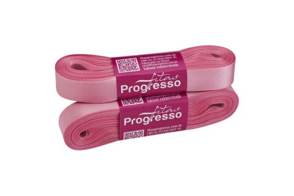 FITA DE CETIM PROGRESSO 15MM COM 10MTS ROSA ESCURO