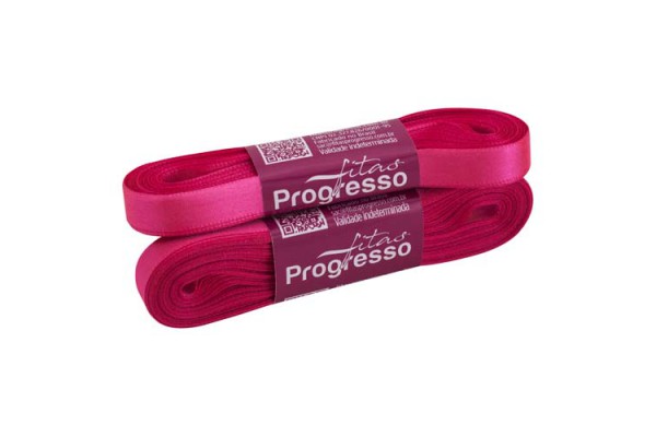 FITA DE CETIM PROGRESSO 10MM COM 10MTS ROSA CITRICO