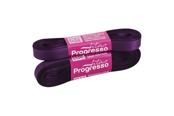 FITA DE CETIM PROGRESSO 10MM COM 10MTS VIOLETA