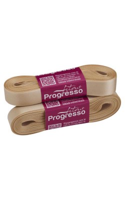 FITA DE CETIM PROGRESSO 15MM COM 10MTS BEGE