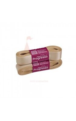 FITA DE CETIM PROGRESSO 22MM 10MTS BEGE