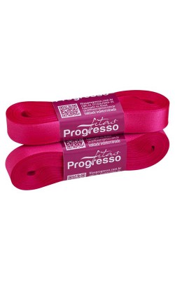 FITA DE CETIM PROGRESSO 15MM COM 10MTS ROSA CITRICO 