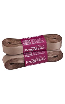 FITA DE CETIM PROGRESSO 15MM COM 10MTS CHOCOLATE