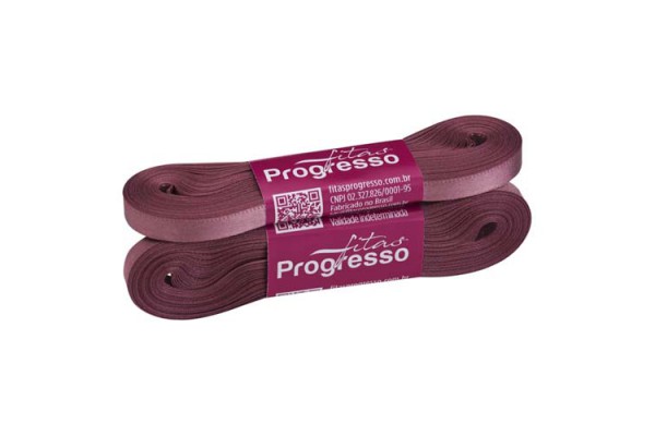 FITA DE CETIM PROGRESSO 7MM COM 10MTS ROSE