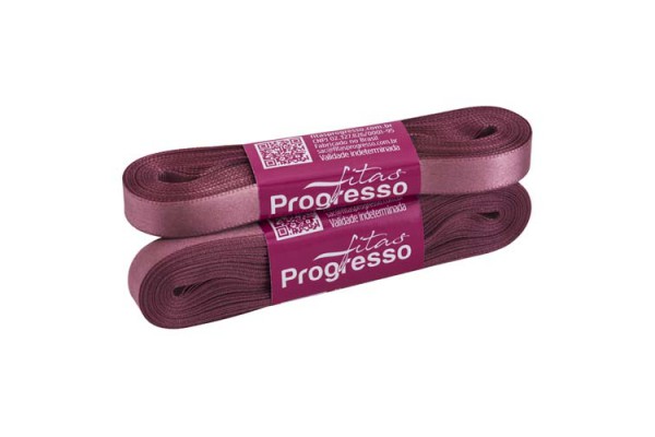 FITA DE CETIM PROGRESSO 10MM COM 10MTS ROSE