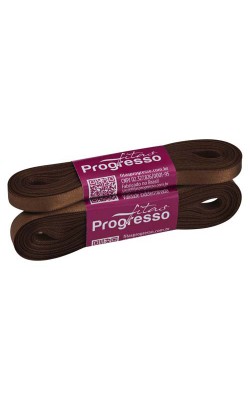 FITA DE CETIM PROGRESSO 7MM COM 10MTS MARROM