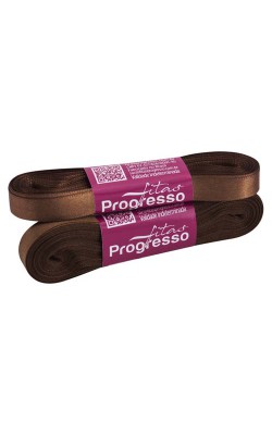 FITA DE CETIM PROGRESSO 10MM COM 10MTS MARROM