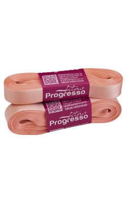 FITA DE CETIM PROGRESSO 15MM COM 10MTS SALMON