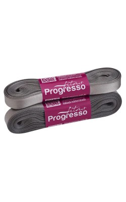 FITA DE CETIM PROGRESSO 10MM COM 10MTS CINZA