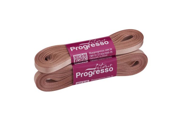 FITA DE CETIM PROGRESSO 7MM COM 10MTS ROSA VELHO