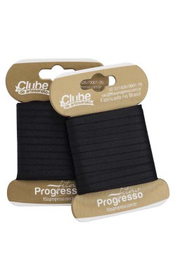 FITA DE CETIM PROGRESSO 000 COM 10 MTS PRETO