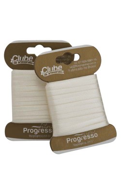 FITA DE CETIM PROGRESSO 000 COM 10 MTS OFF WHITE