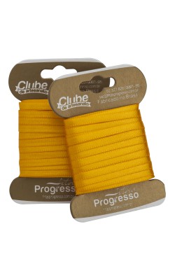 FITA DE CETIM DUPLA FACE PROGRESSO 000 COM 10 MTS AMARELO OURO