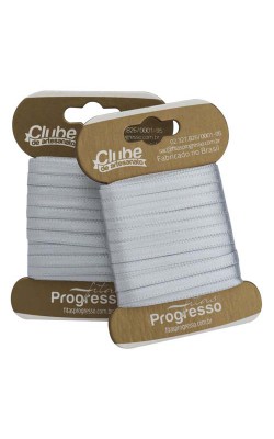 FITA DE CETIM DUPLA FACE PROGRESSO 000 COM 10 MTS PRATA