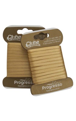 FITA DE CETIM PROGRESSO 4MM COM 10MTS OURO