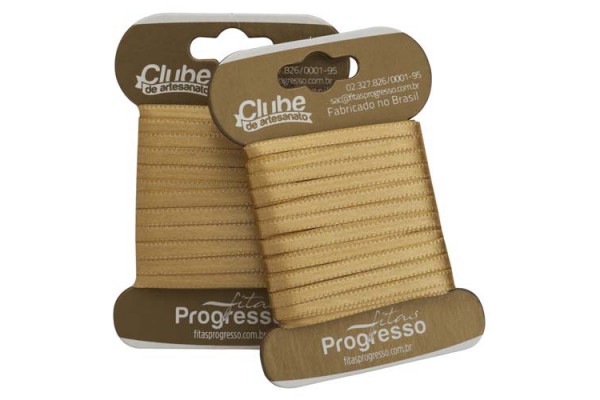 FITA DE CETIM PROGRESSO 4MM COM 10MTS OURO