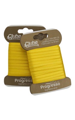 FITA DE CETIM PROGRESSO 000 COM 10 MTS AMARELO GEMA
