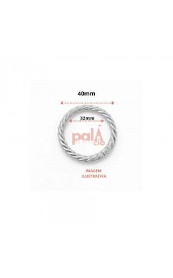 ARGOLA ARTICULA PRATA 32MM C/2PC