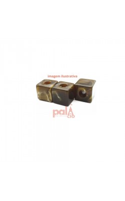 PONTEIRA ACRILICO 19MM MARROM C/ 4PC