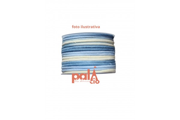 CORDAO MULTICOLOR AZUL 3MM 50M