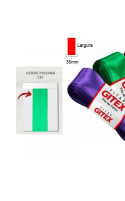 FITA DE CETIM 38MM GITEX VERDE PISCINA