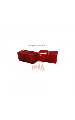 PONTEIRA ACRILICO VERMELHO 19MM C/ 4PC