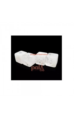 PONTEIRA ACRILICO BRANCO 19X25MM C/ 4PC