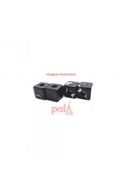 PONTEIRO ACRILICO 19MM PRETO C/4 PC