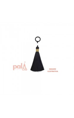 PINGENTE TASSEL 15CM PRETO