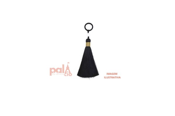 PINGENTE TASSEL 15CM PRETO PINGENTE TASSEL 15CM PRETO
