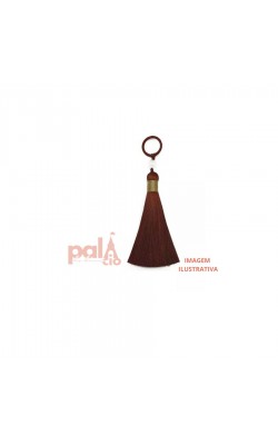 PINGENTE TASSEL 15CM MARROM