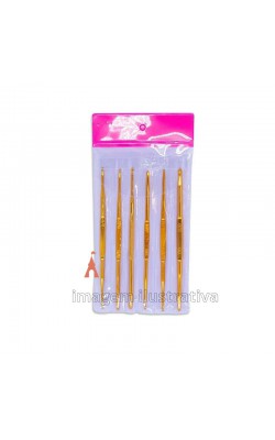 KIT AGULHA DE CROCHE DUAS PONTAS 