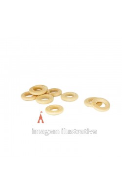 ARGOLAS DE MADEIRA MARFIM 5CM COM 30 PC