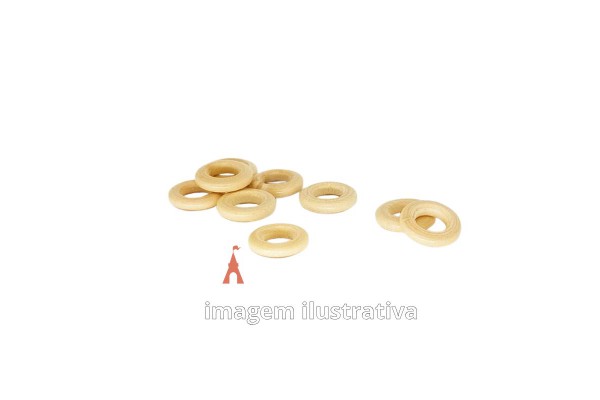 ARGOLAS DE MADEIRA MARFIM 5CM COM 30 PC