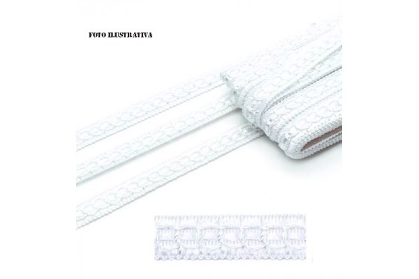 PASSAMANARIA SAO JOSE 13MM REF 7040 BRANCO COM 10M