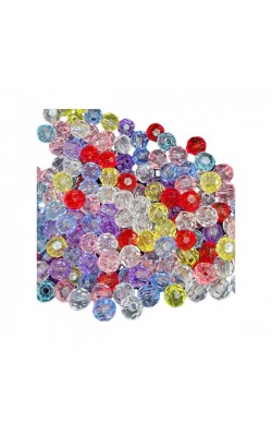 BOLA DE CRISTAL ACRILICO COLORIDO 6MM COM 20 GR
