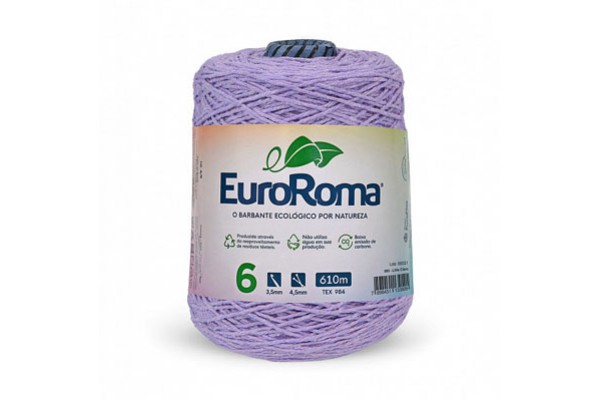 BARBANTE EUROROMA COLORIDO 4/6 600G 610M LILAS CLARO