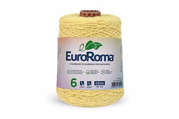BARBANTE EUROROMA COLORIDO 4/6 600G 610M AMARELO BEBE