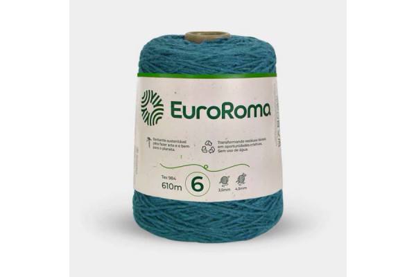 BARBANTE EUROROMA COLORIDO 4/6 600G 610M AZUL PETROLEO