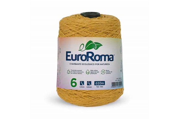 BARBANTE EUROROMA COLORIDO 4/6 600G 610M MOSTARDA