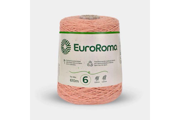 BARBANTE EUROROMA COLORIDO 4/6 600G 610M SALMAO