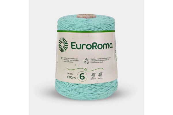 BARBANTE EUROROMA COLORIDO 4/6 600G 610M VERDE AGUA CLARO