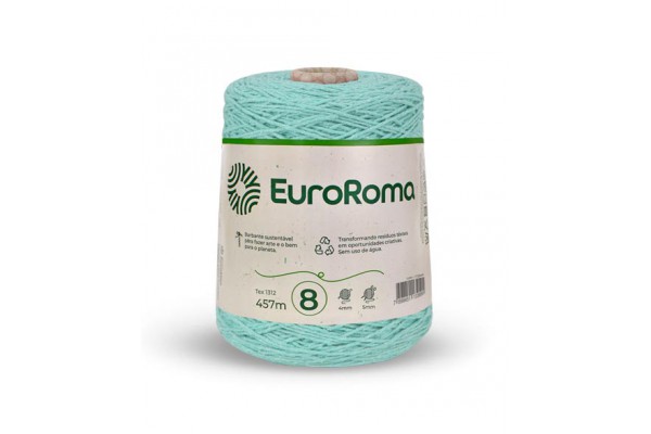 BARBANTE EUROROMA COLORIDO 4/8 600G 457M VERDE AGUA CLARO