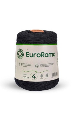BARBANTE EUROROMA COLORIDO 4/4 600G 915 M PRETO